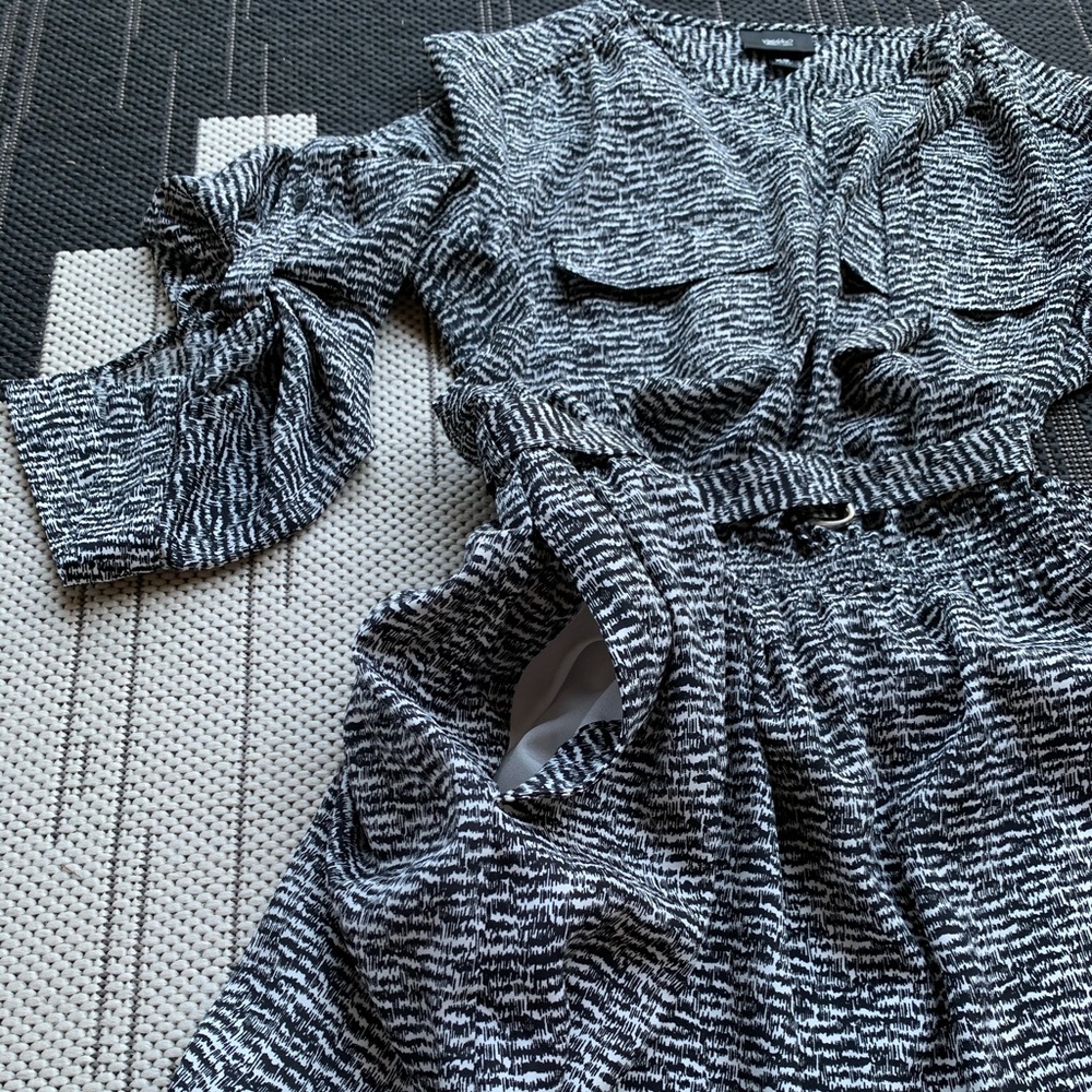 Black & White Printed Dress